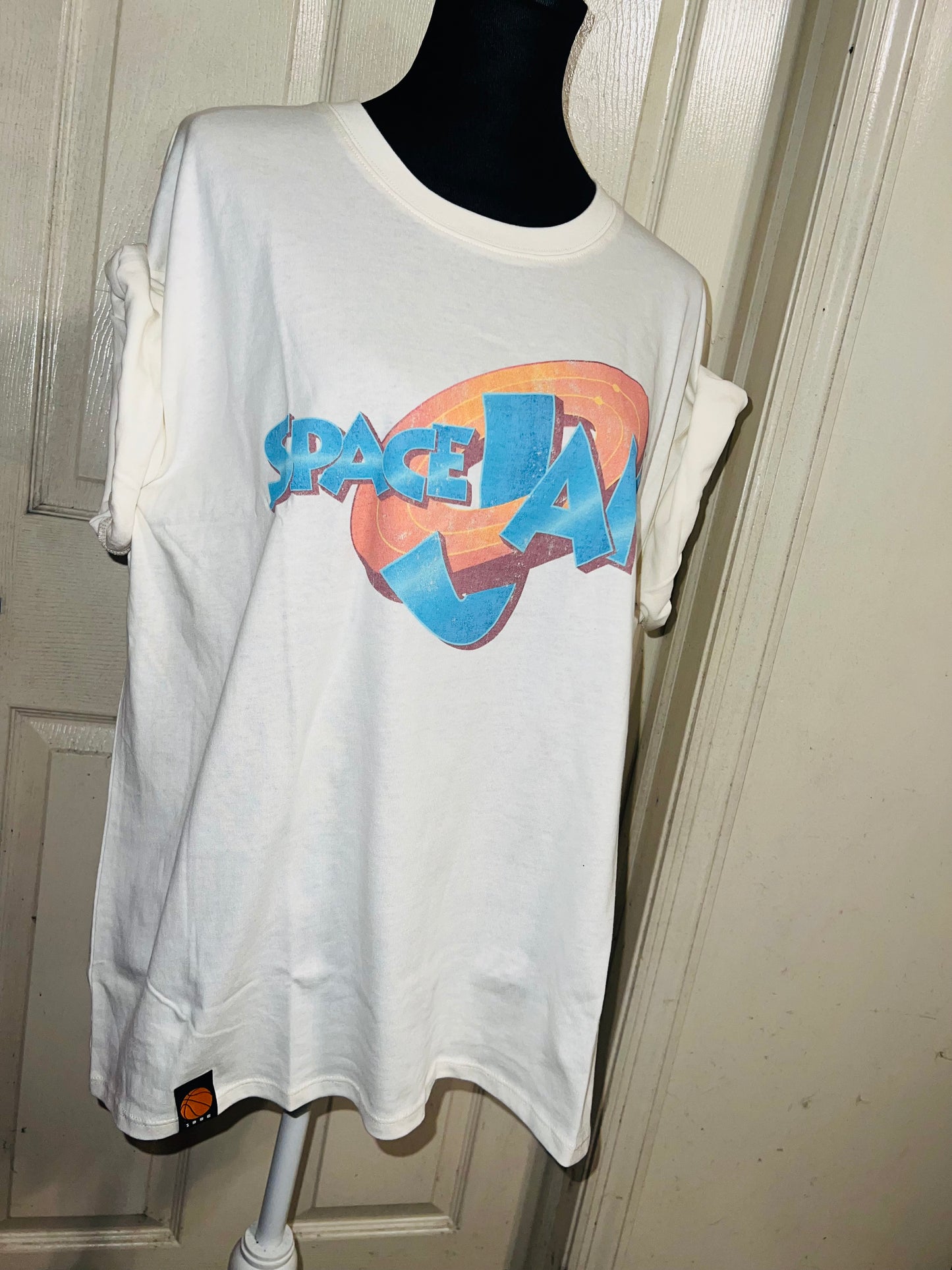 Space Jam Oversized Distressed Oversized Tee