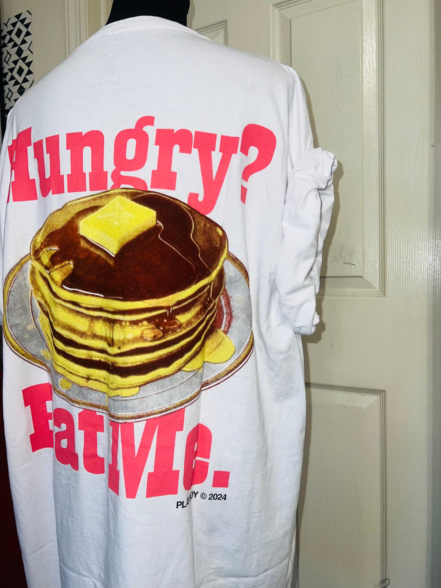 Playboy Pancake Double Sided Distressed Tee