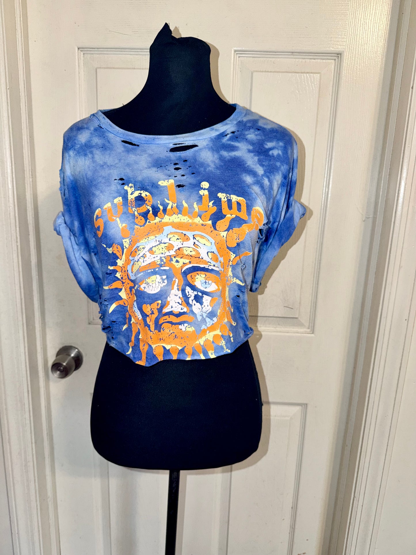 Sublime Distressed Open Tied Back Tee (as is)