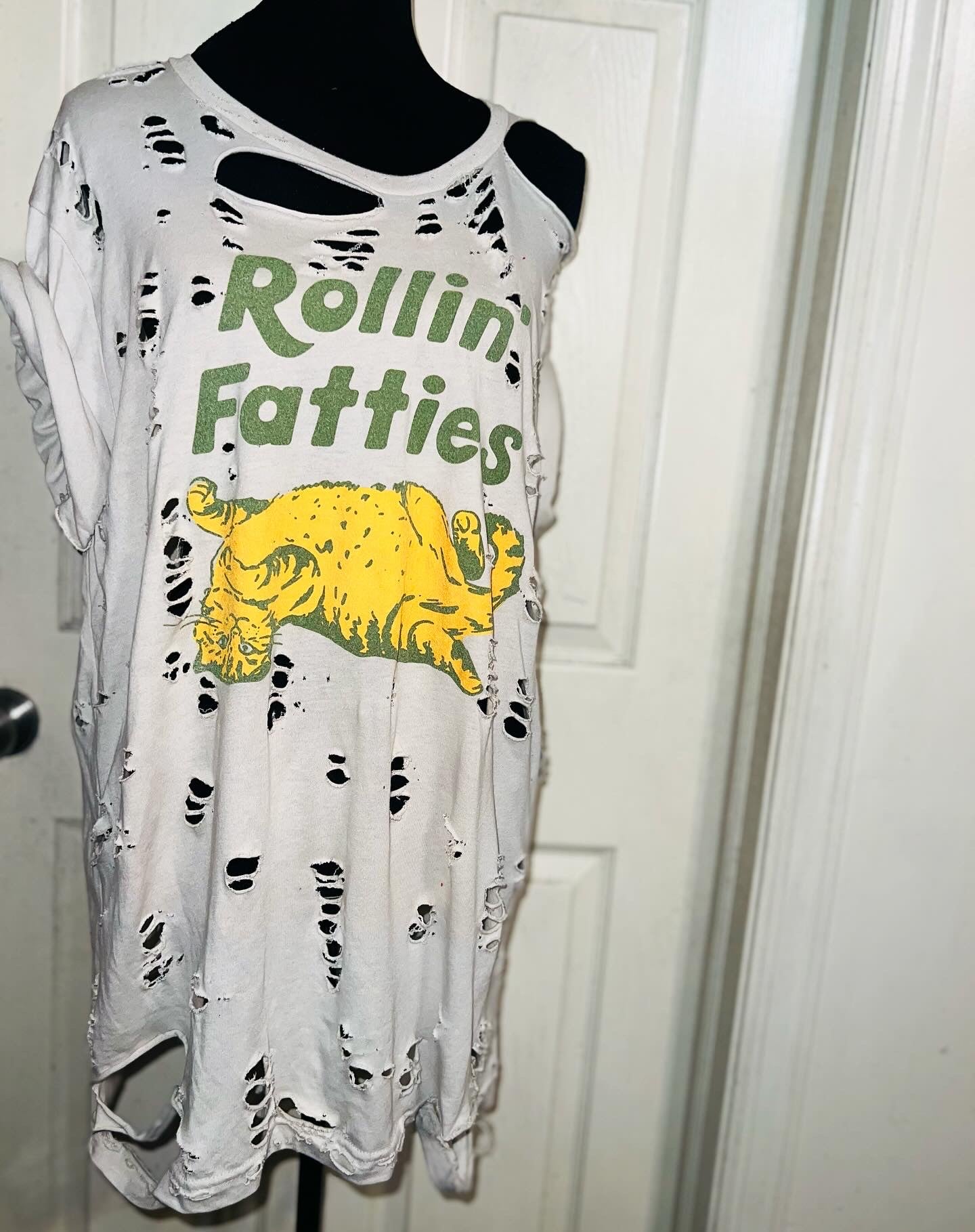 Rollin’ Fatties Oversized Distressed Tee