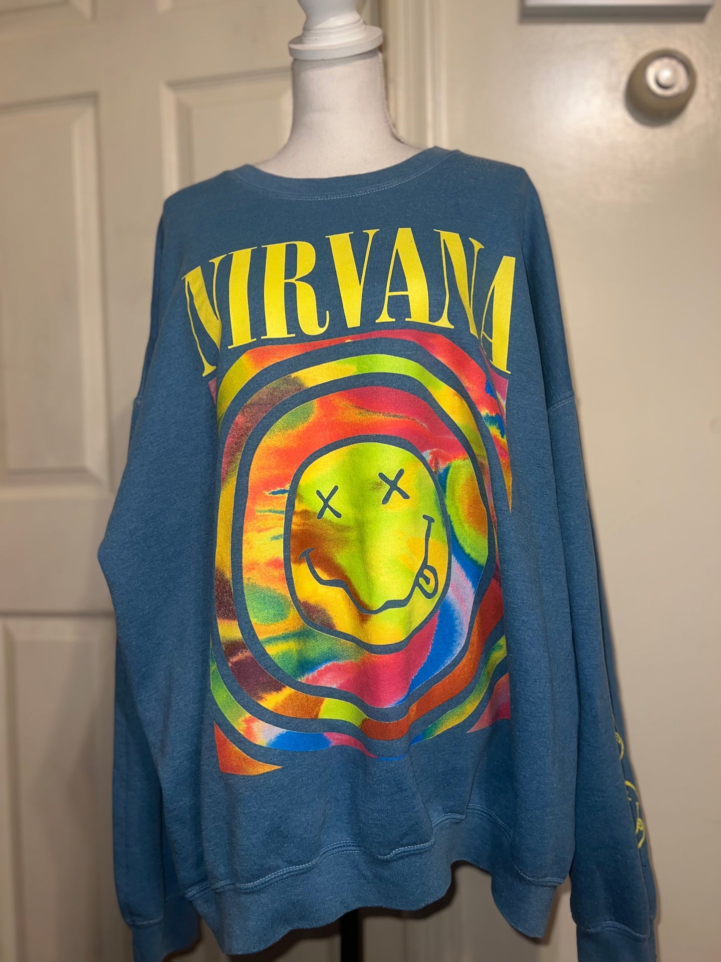 Nirvana Oversized Distressed Sweatshirt