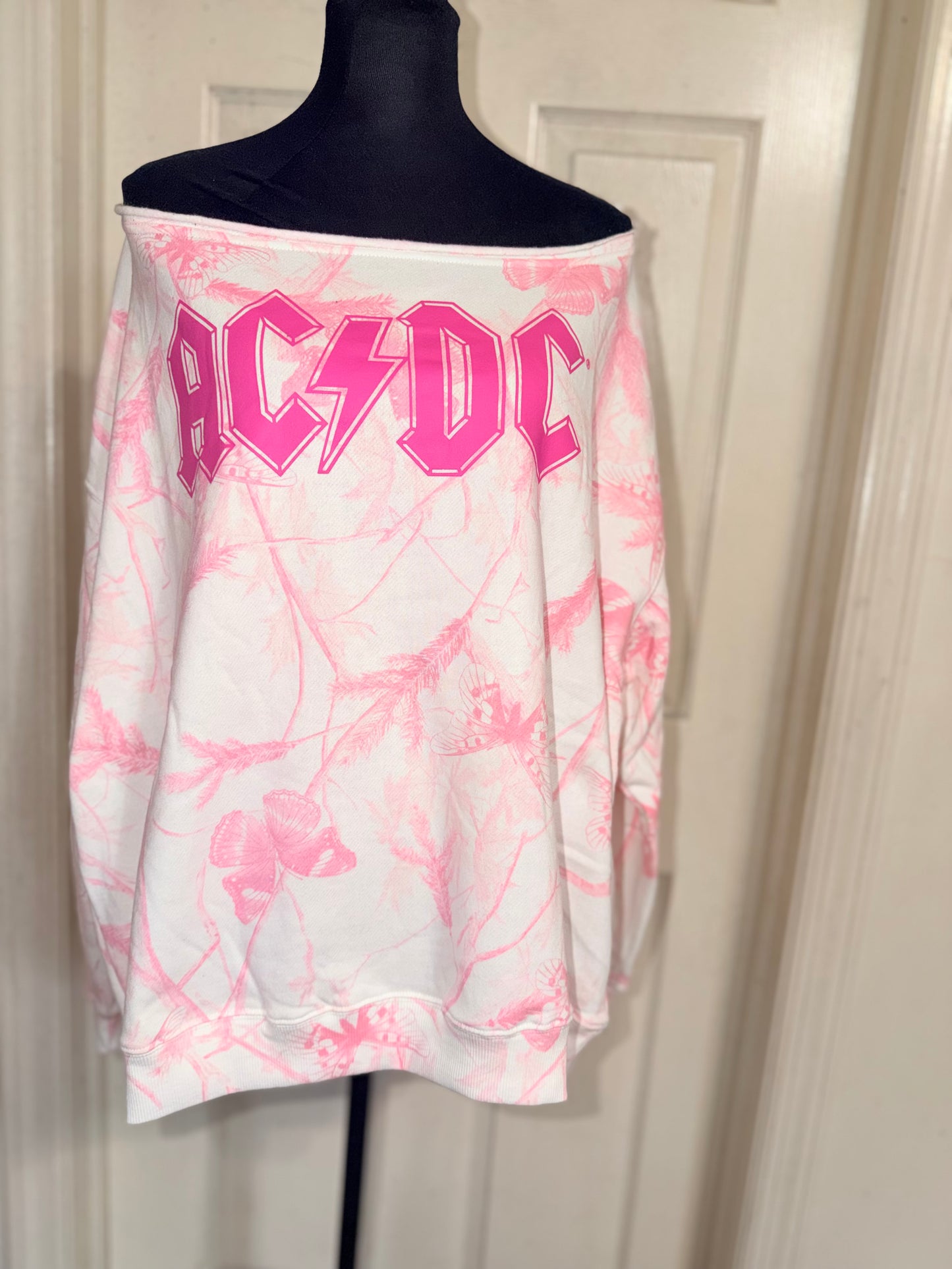 AC/DC OFTS Oversized Distressed Sweatshirt