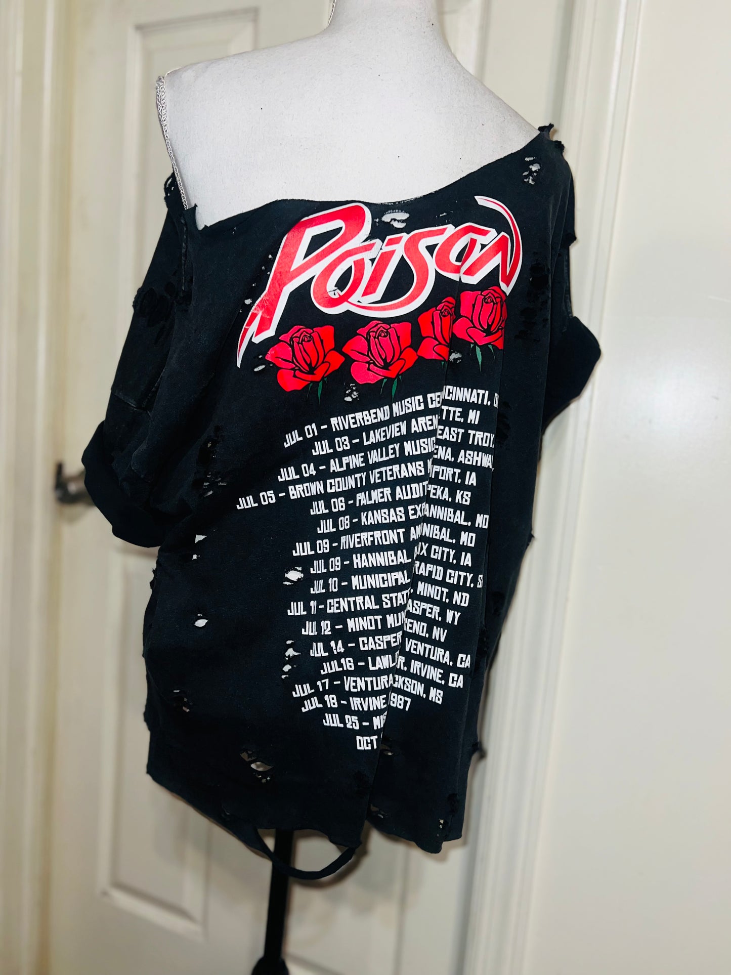 Poison Double Sided Oversized Distressed Tee