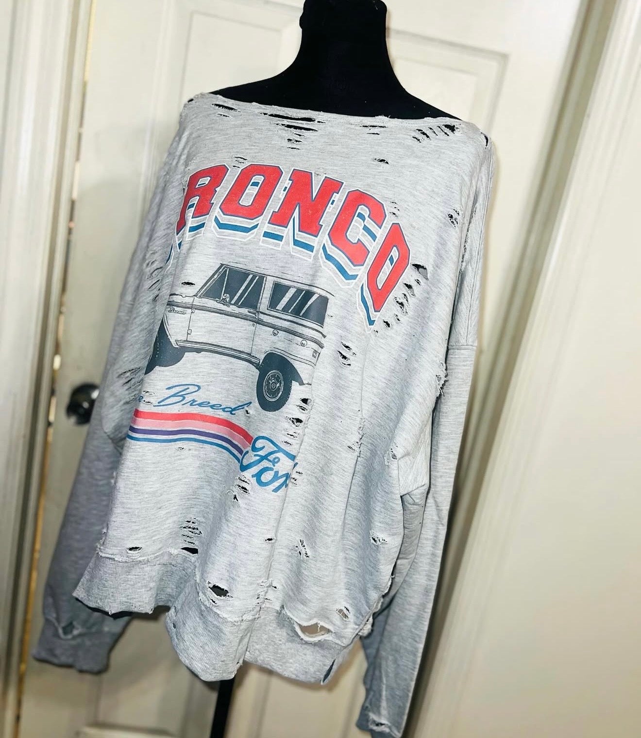 Ford Bronco Oversized Distressed Sweatshirt
