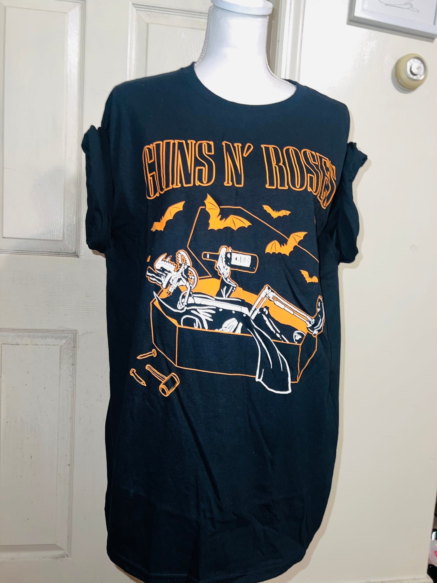 Guns n Roses Halloween Oversized Distressed Tee