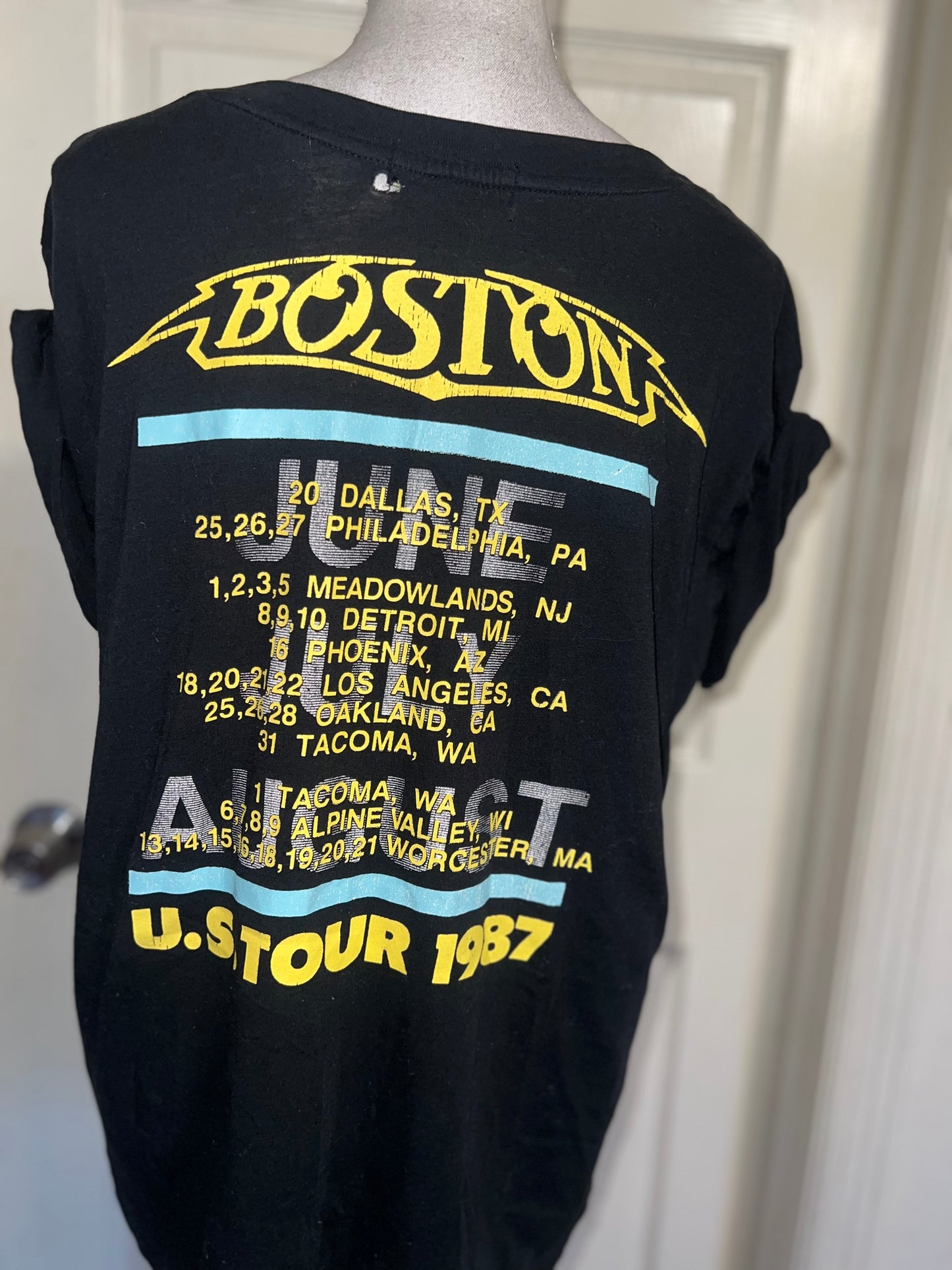 Boston Double Sided Oversized Distressed Tee