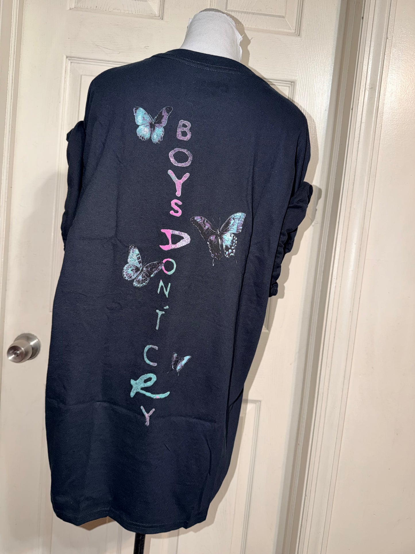 The Cure Double Sided Oversized Distressed Tee