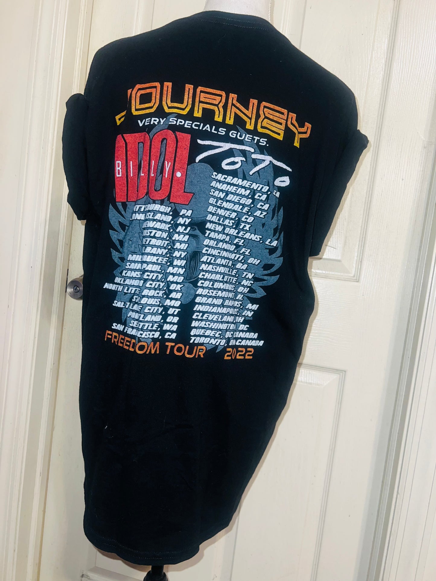 Journey (ft. Toto & Billy Idol) Oversized Distressed Tee