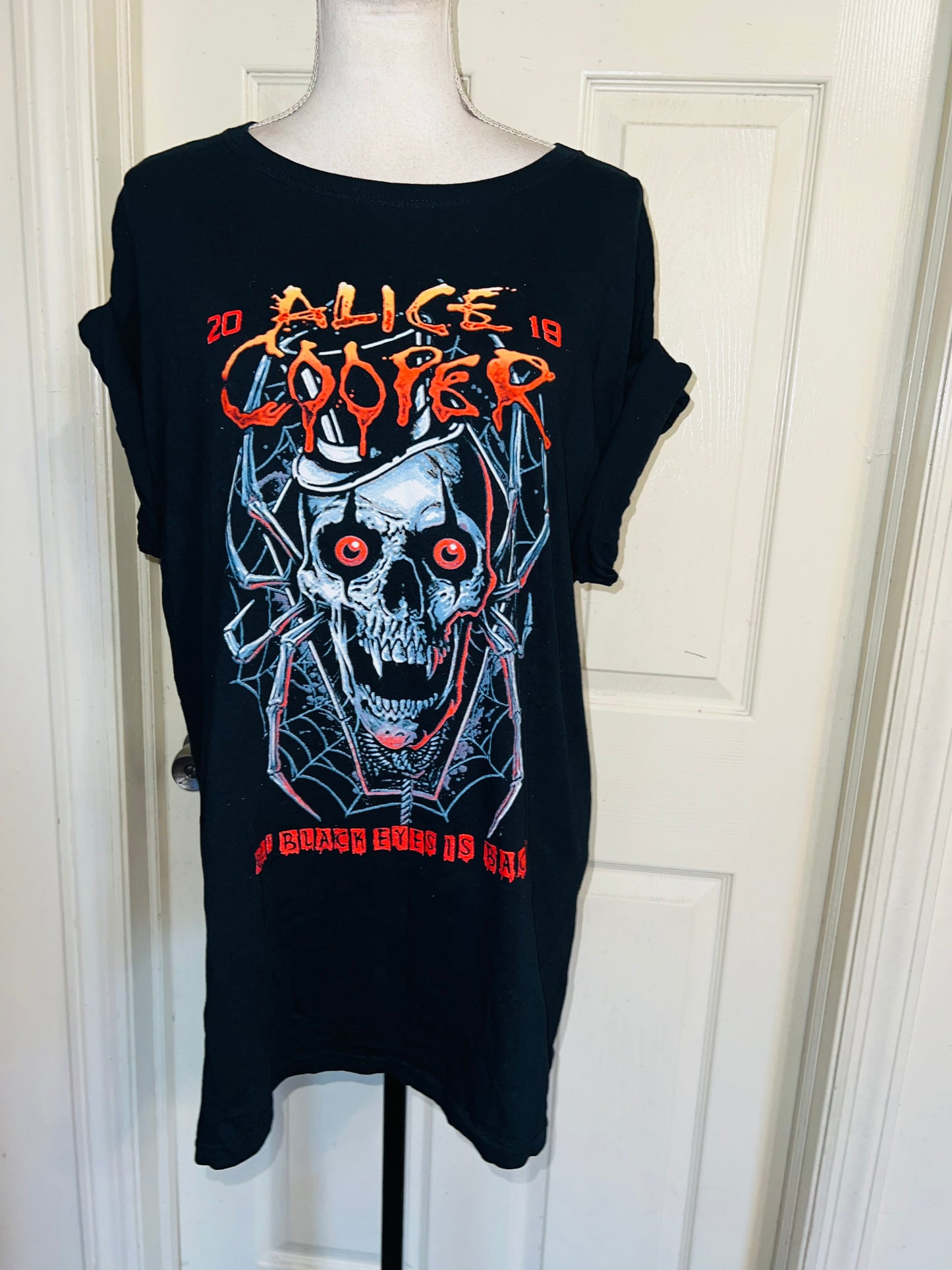 Alice Cooper Double Sided Oversized Distressed Tee