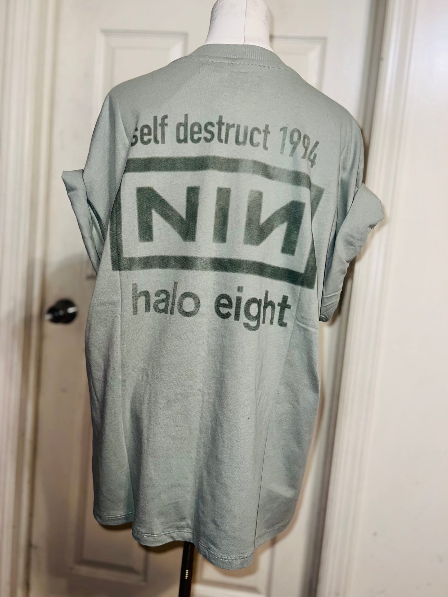 Nine Inch Nails Double Sided Oversized Distressed Tees