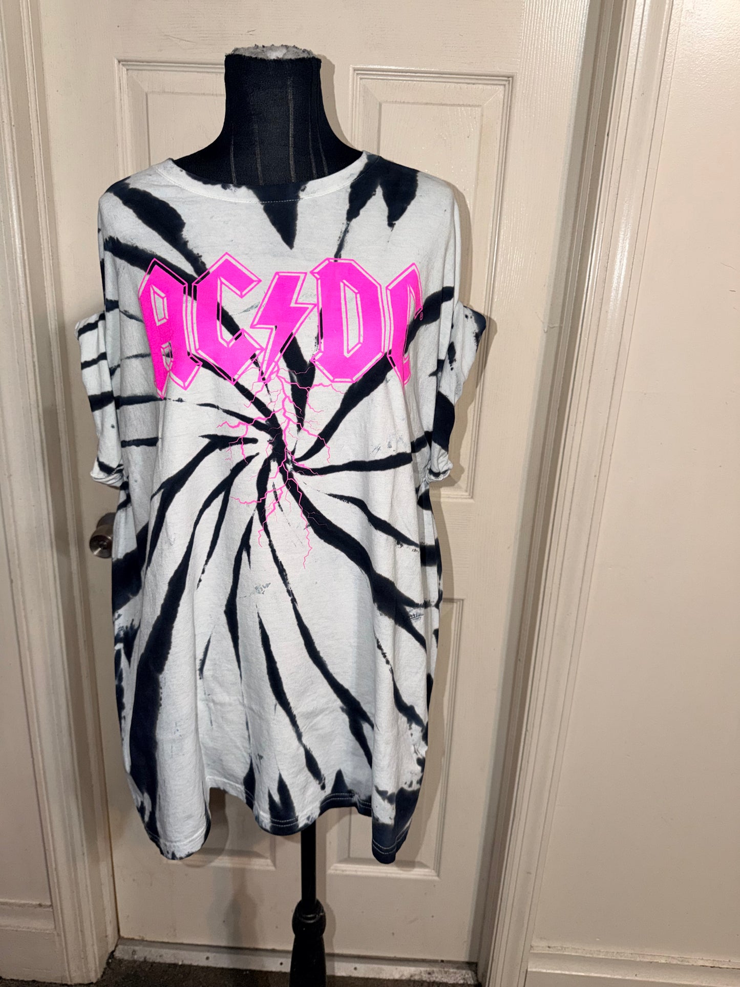 AC/DC Oversized Distressed Tee