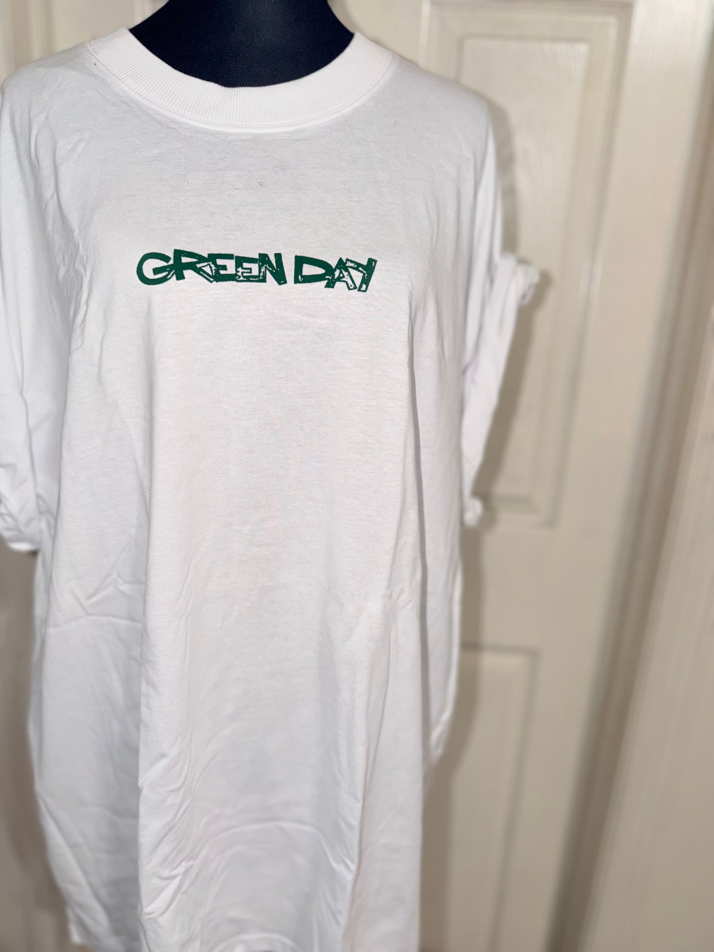 Green Day Double Sided Oversized Distressed Tee