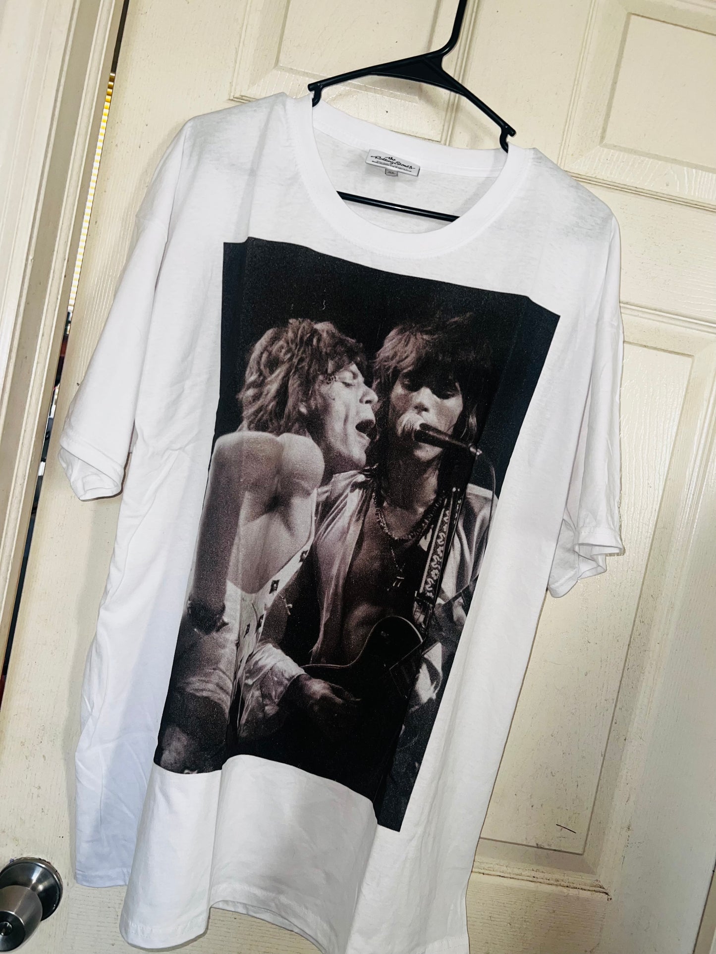 Mick Jagger & Keith Richards Rolling Stones Oversized Distressed Tee