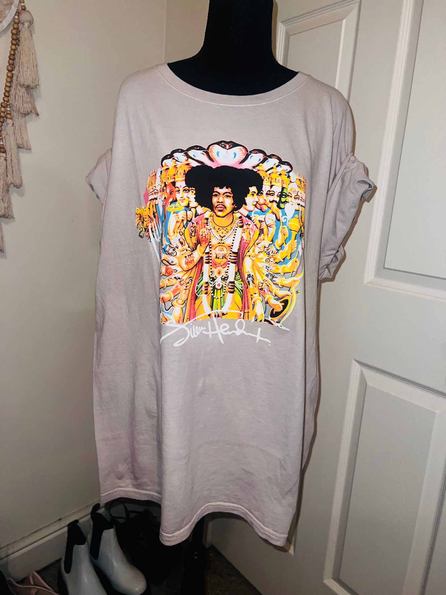 Jimi Hendrix Oversized Distressed Tee