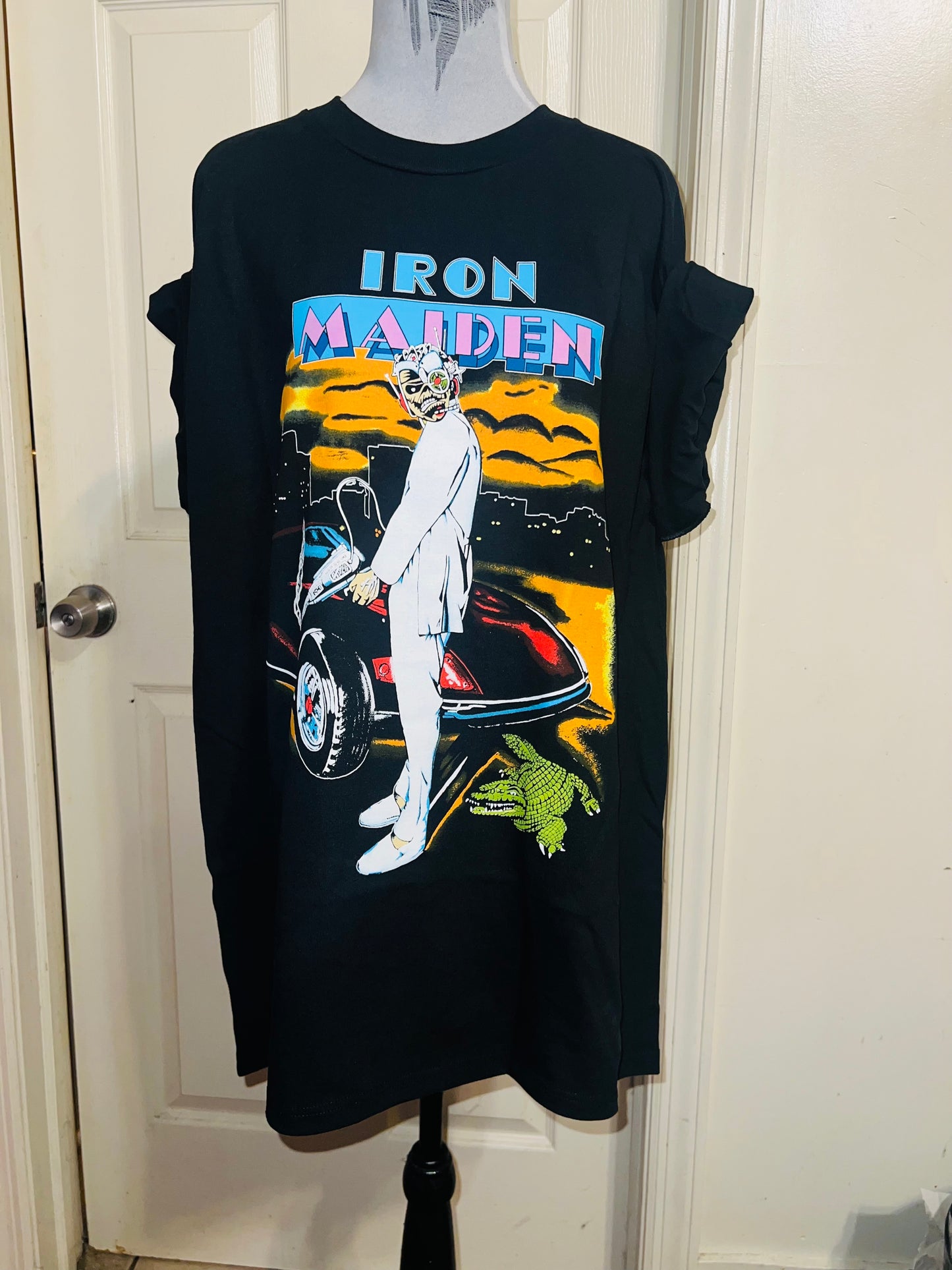 Iron Maiden Double Sided Oversized Distressed Tee