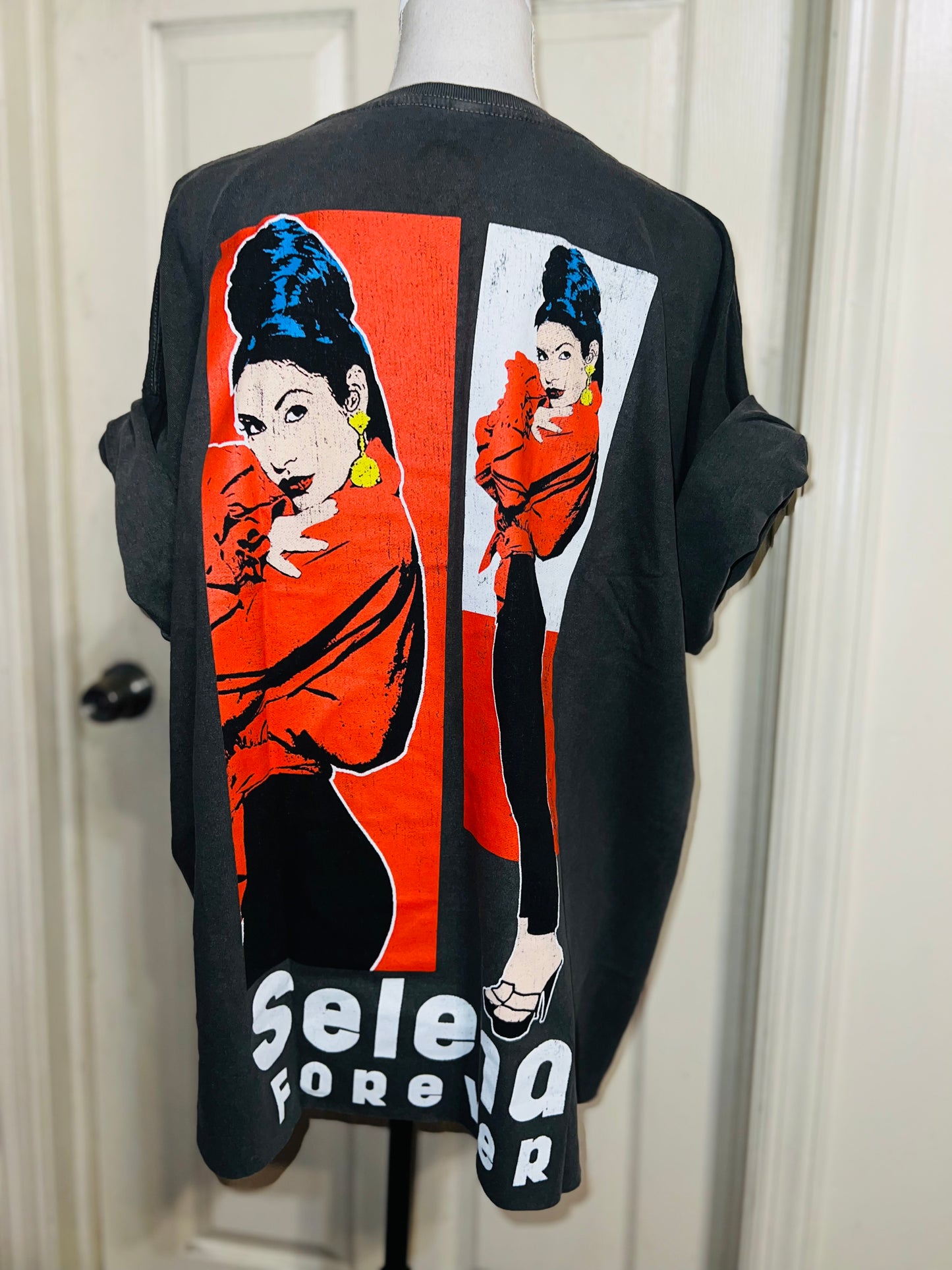Selena Double Sided Oversized Distressed Tee