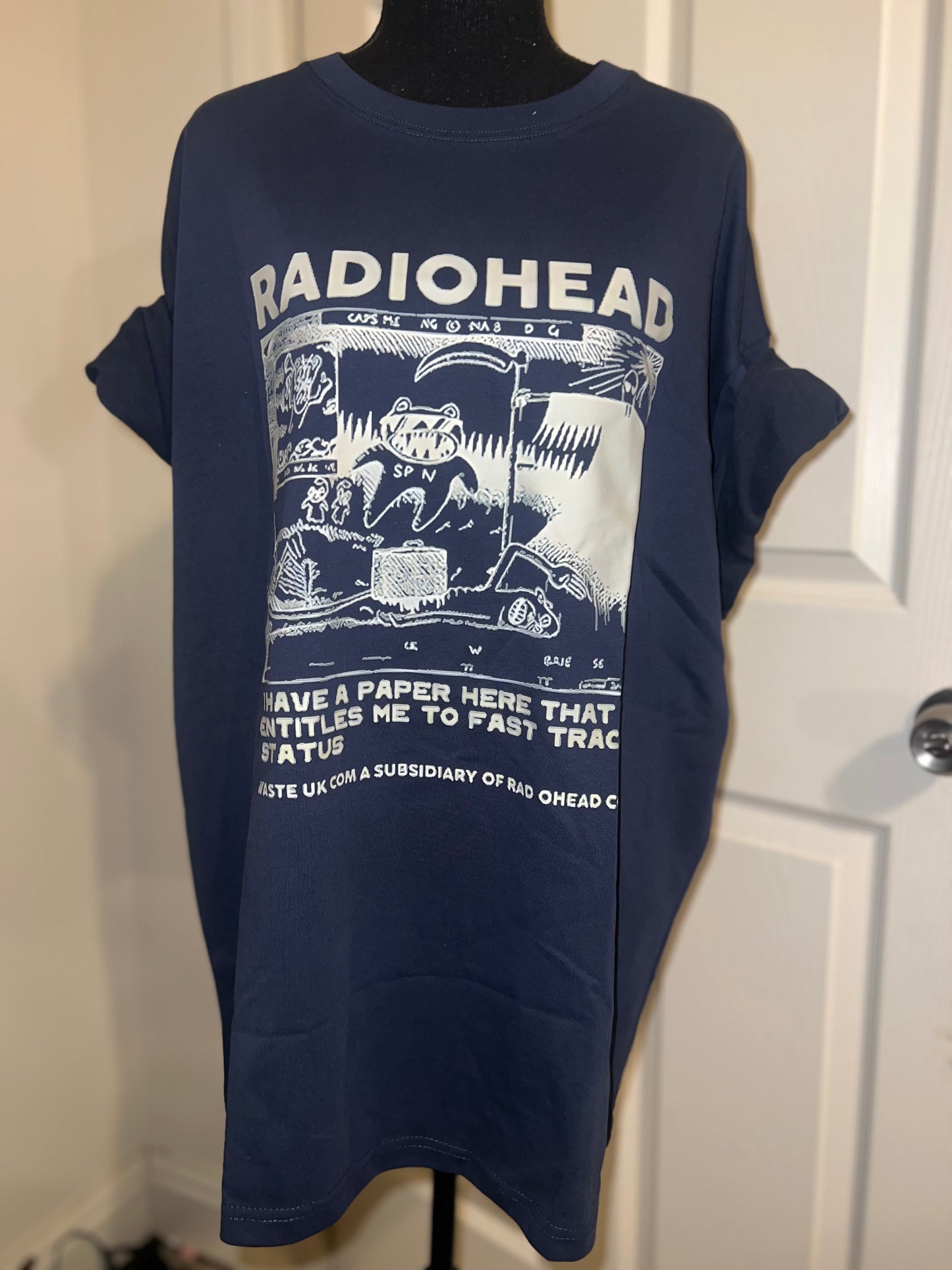 Radiohead Oversized Distressed Tee