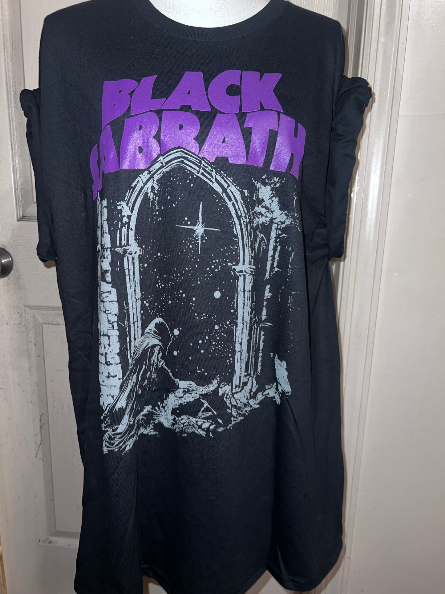 Black Sabbath Oversized Distressed Tee