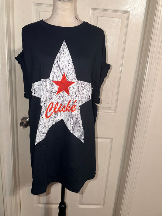 Machine Gun Kelly Double Sided Oversized Distressed Tee