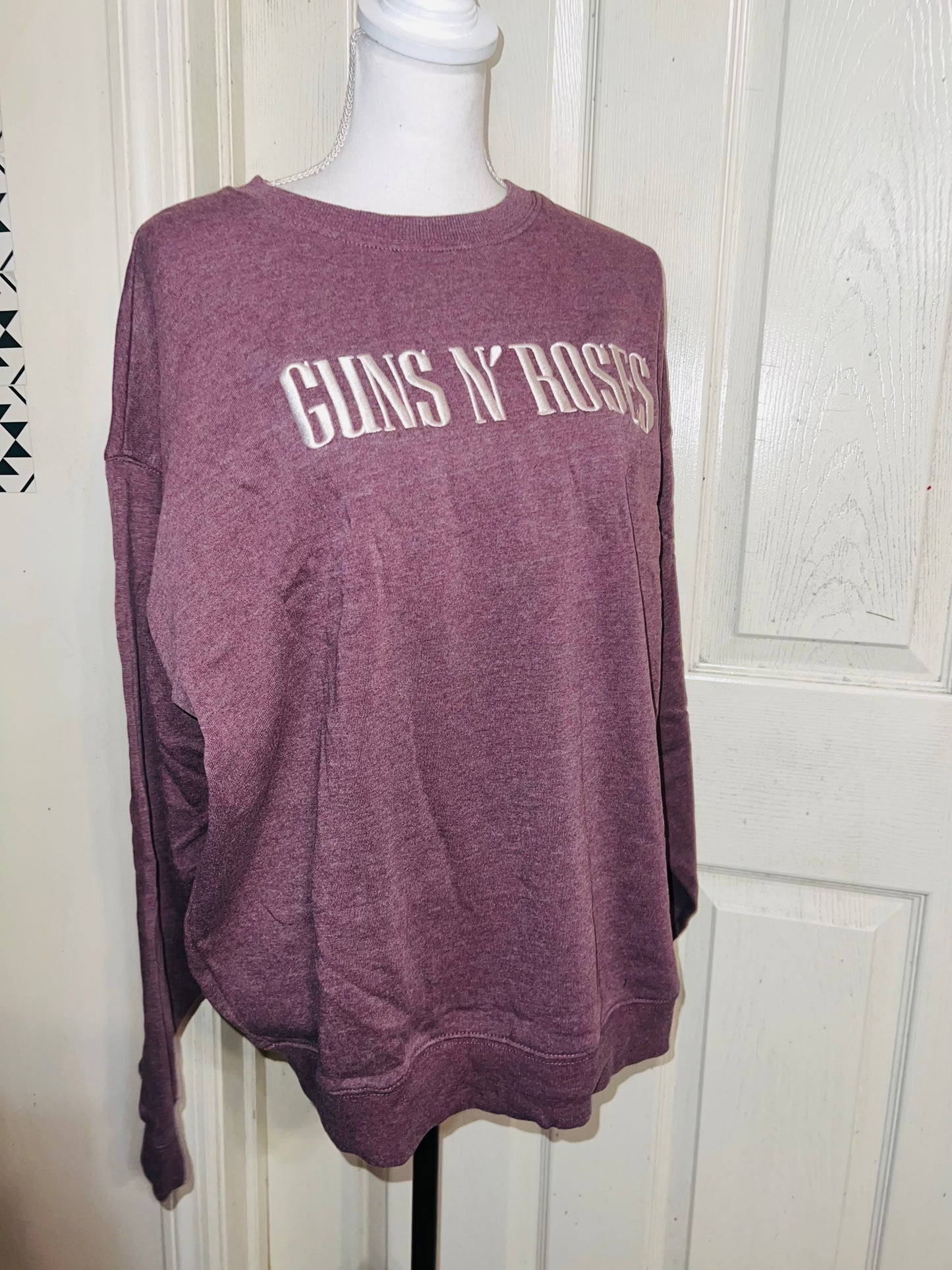 Guns n Roses Oversized Distressed Sweatshirt