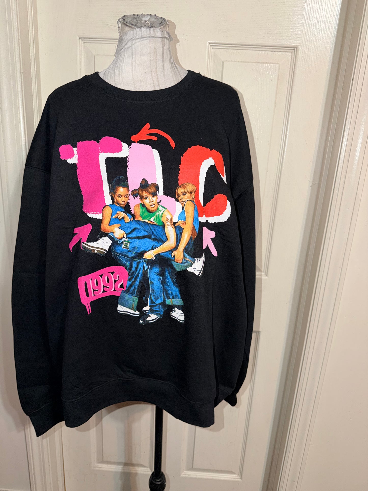 TLC Oversized Distressed Sweatshirt