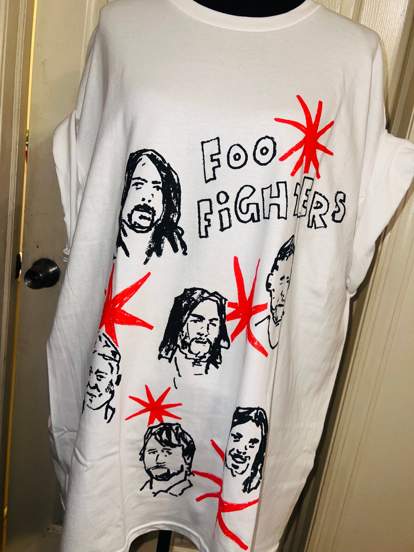 Foo Fighters Oversized Distressed Tee