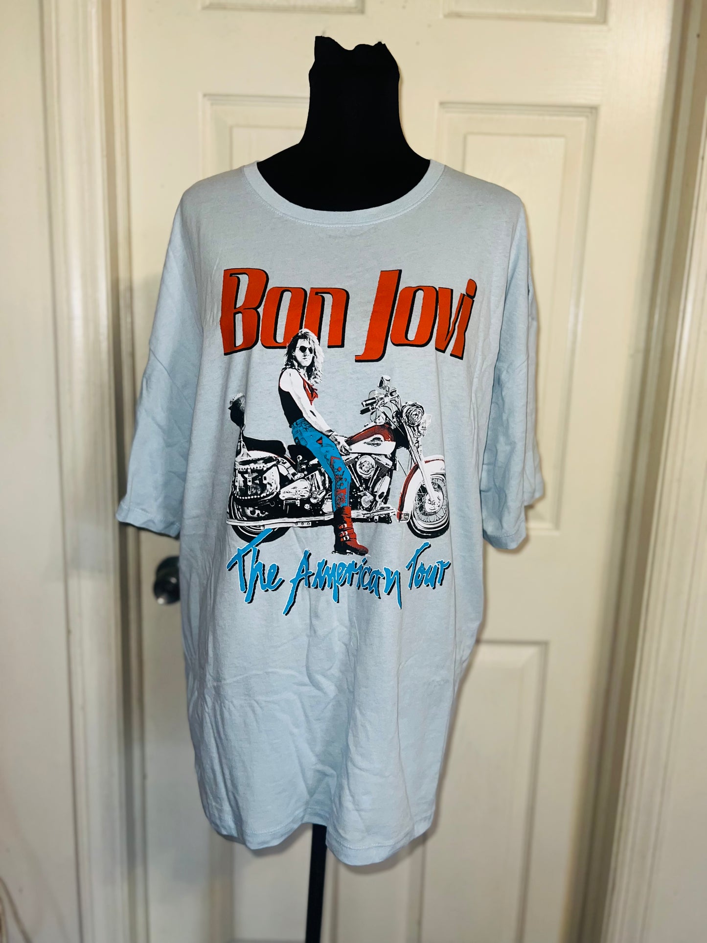 Bon Jovi Oversized Distressed Tee