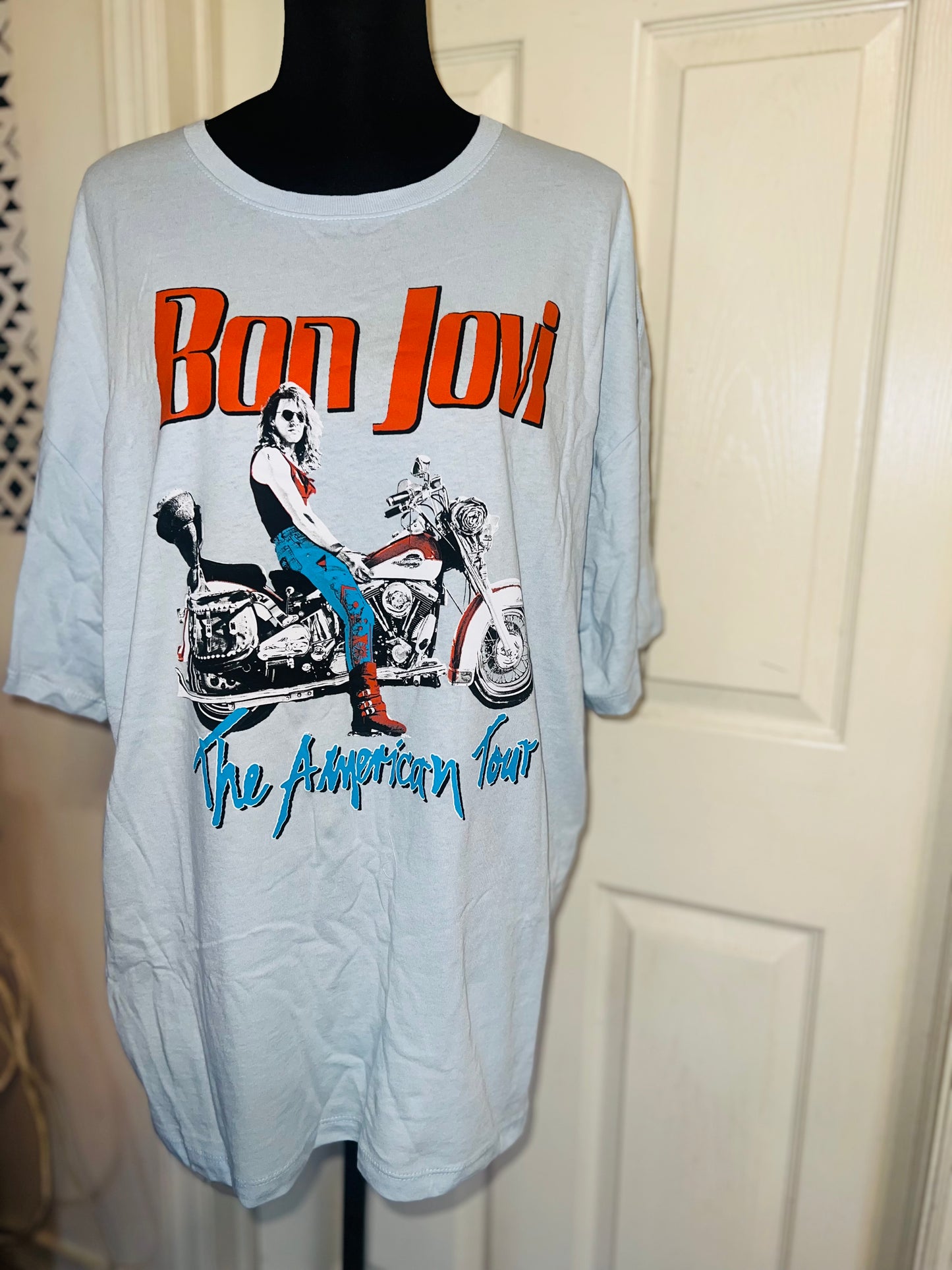 Bon Jovi Oversized Distressed Tee