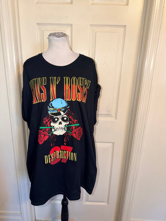 Guns N’ Roses Double Sided Oversized Distressed Tee