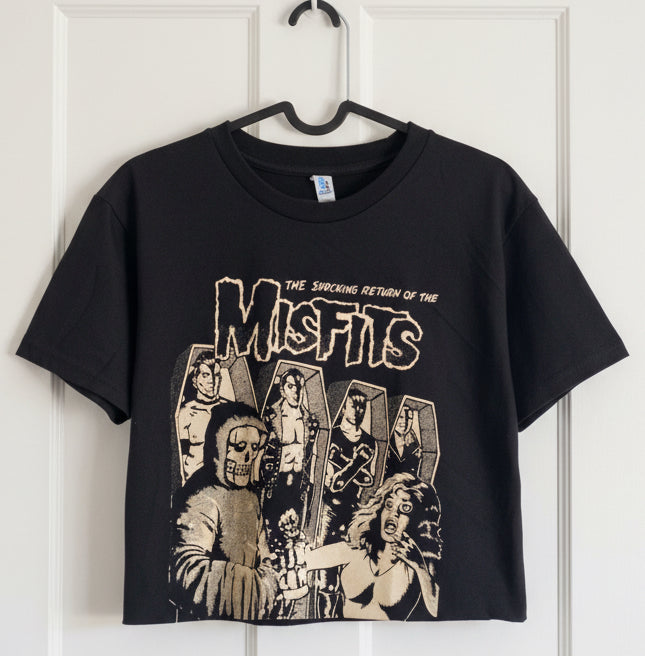 Misfits Cropped Oversized Tee
