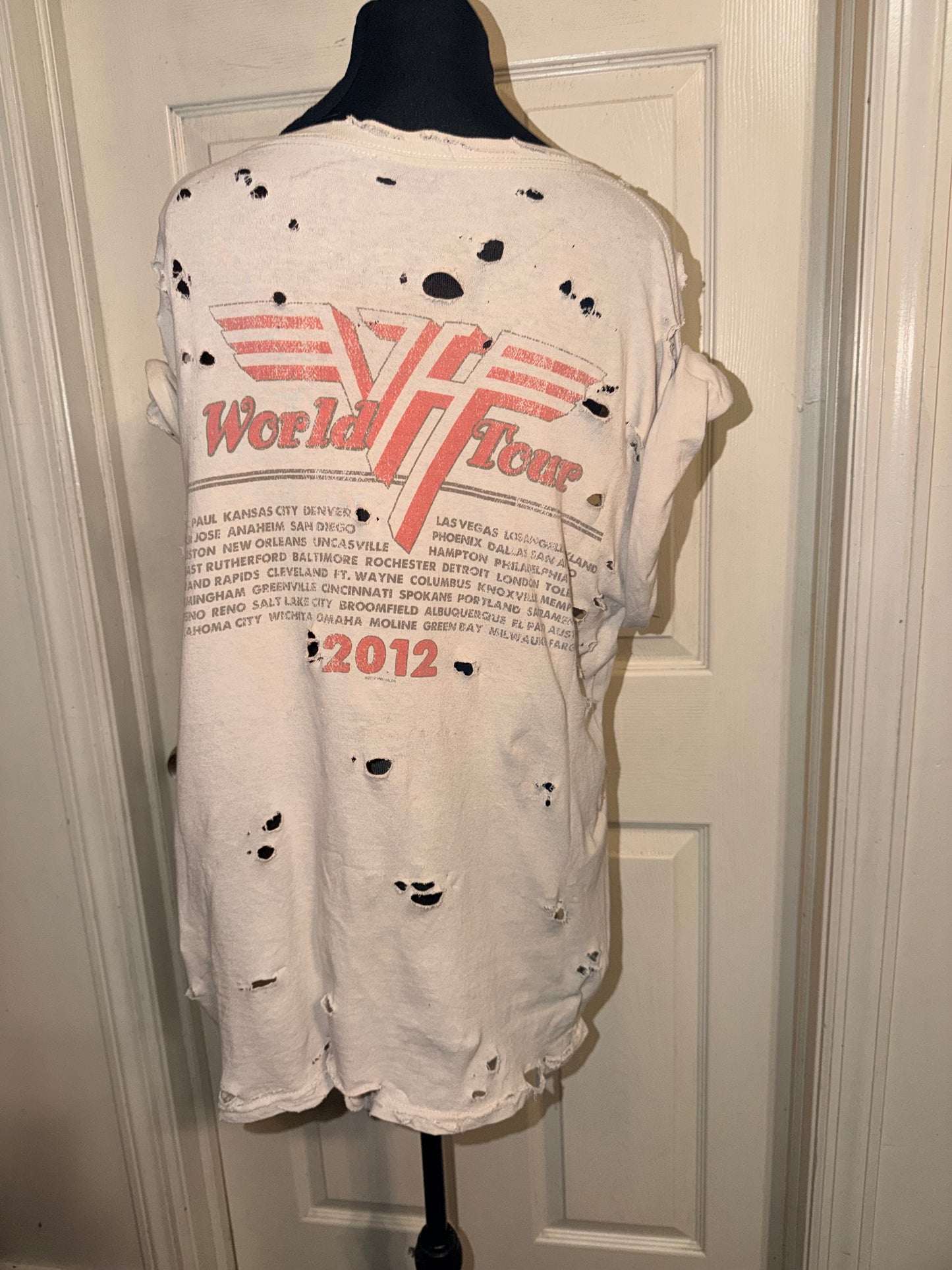 Van Halen Double Sided Oversized Distressed Tee