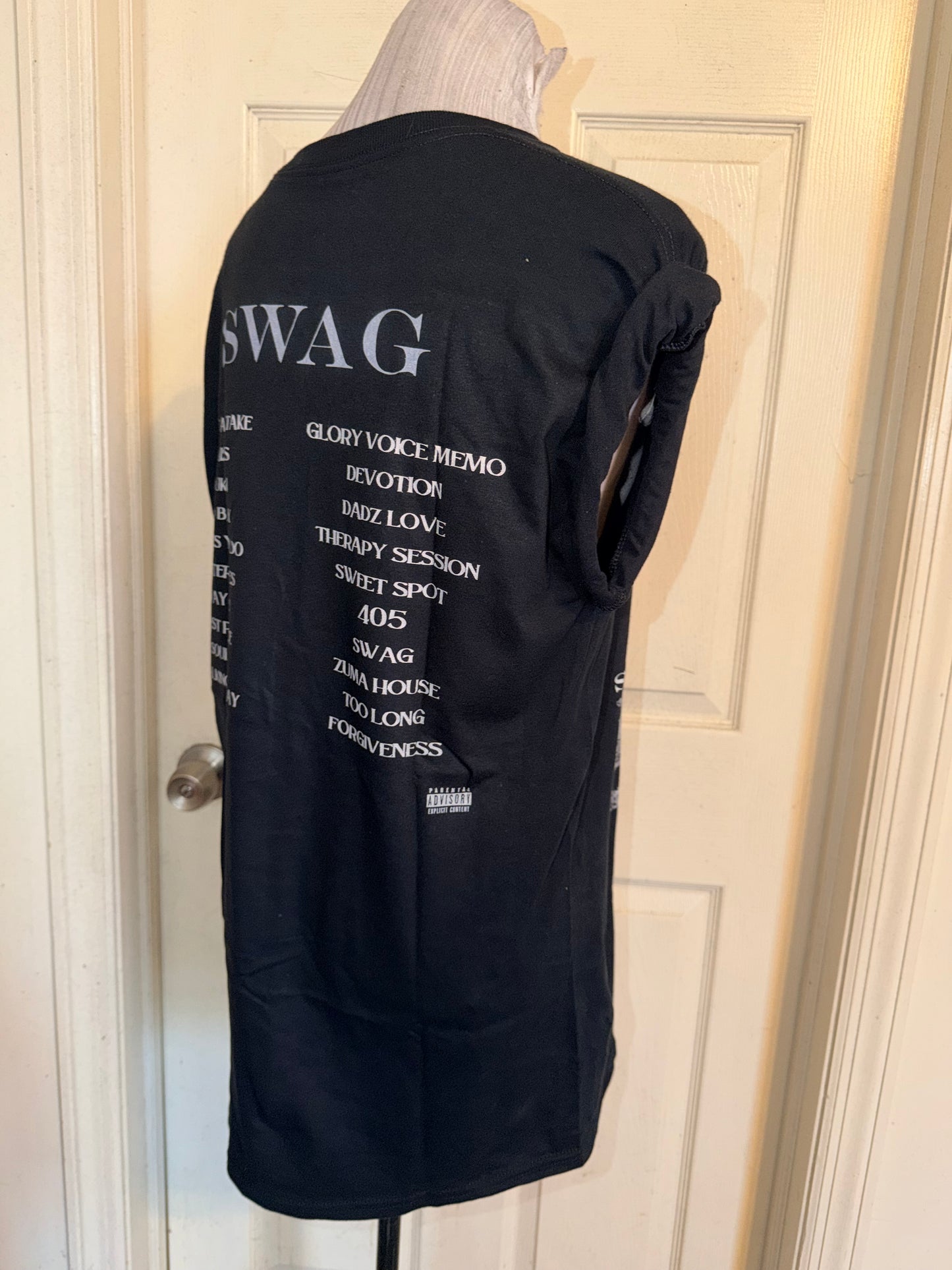 Justin Bieber Double Sided Oversized Distressed Tee