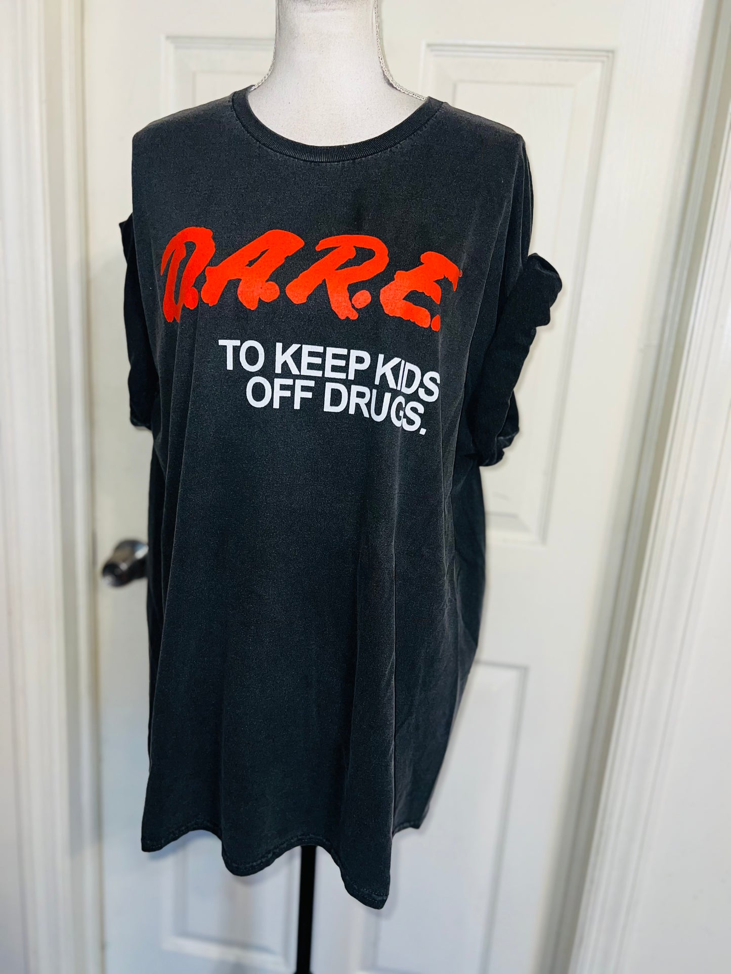 D.A.R.E. Oversized Distressed Tee