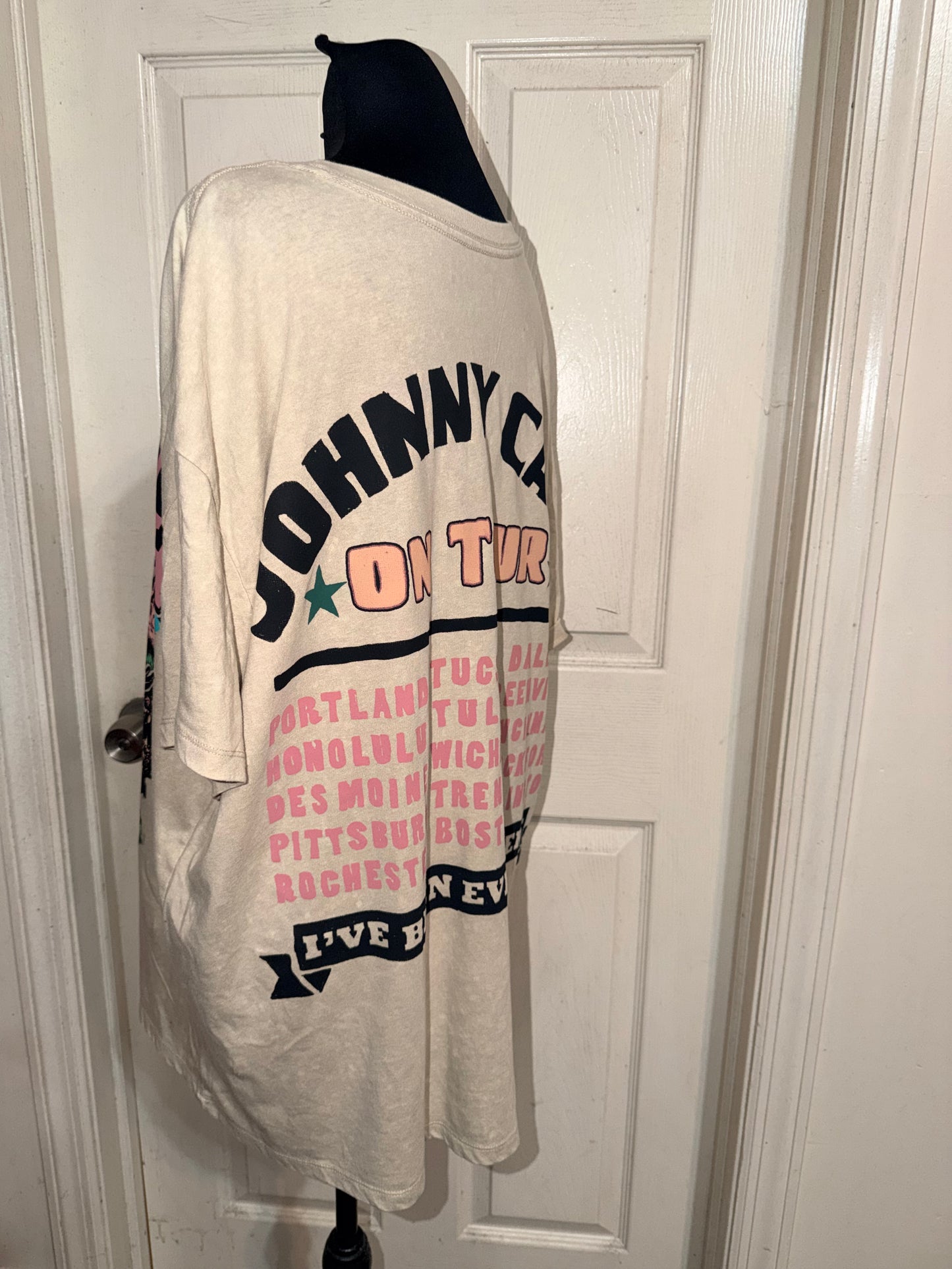 Johnny Cash Double Sided Oversized Distressed Tee