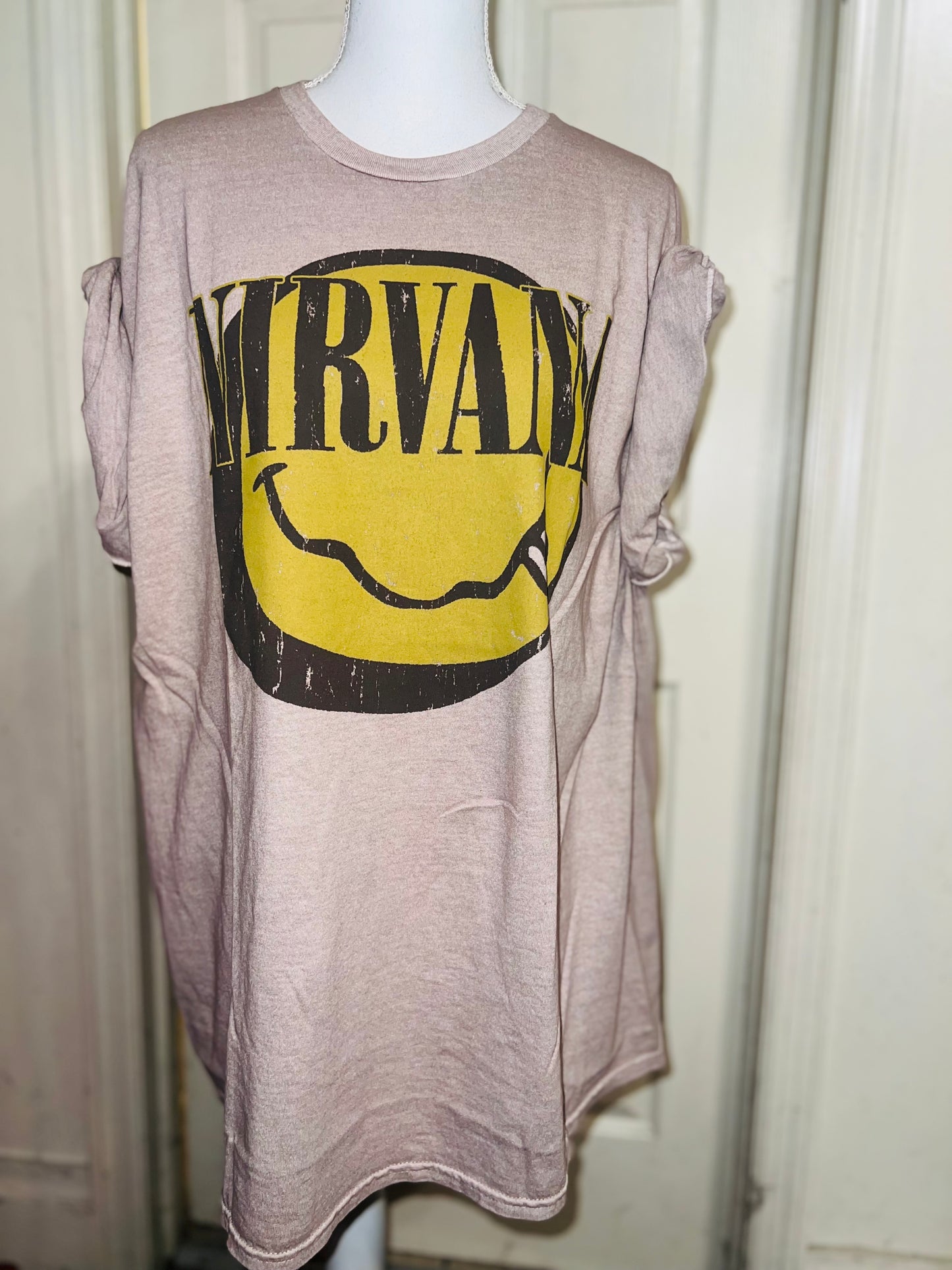 Nirvana Oversized Distressed Tee