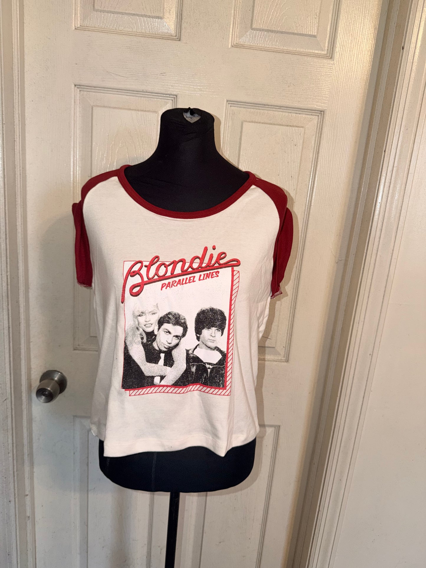 Blondie Distressed Raglan Baby Tee