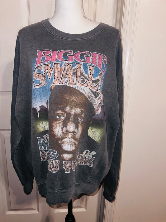 Biggie Smalls Double Sided Oversized Distressed Sweatshirt