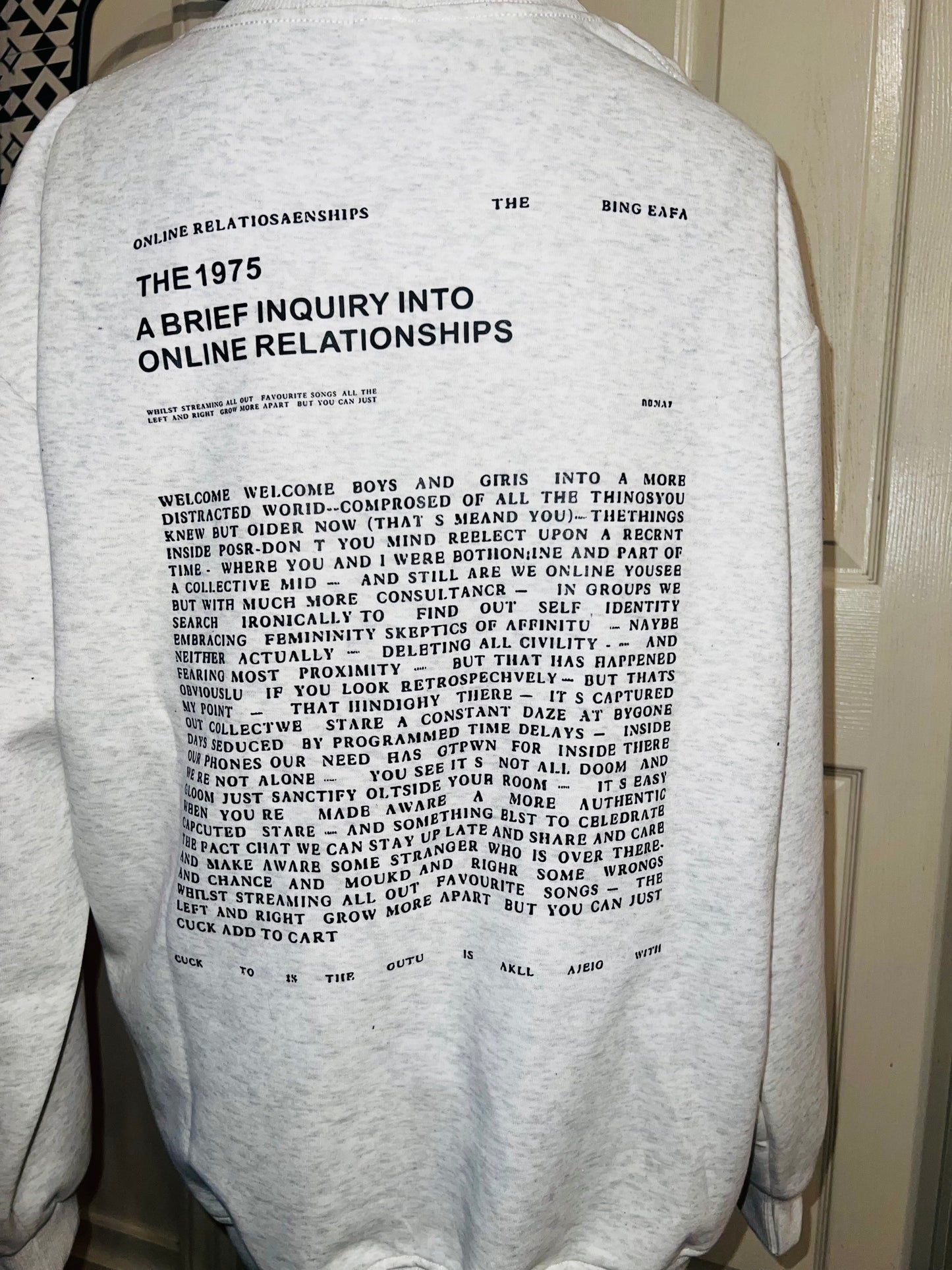 The 1975 ABIIOR Double Sided Oversized Distressed Sweatshirt