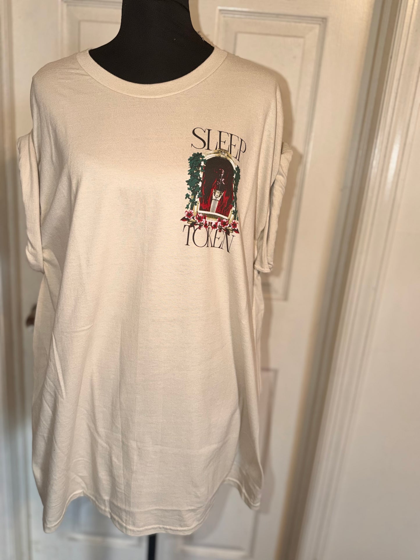 Sleep Token Double Sided Oversized Distressed Tee