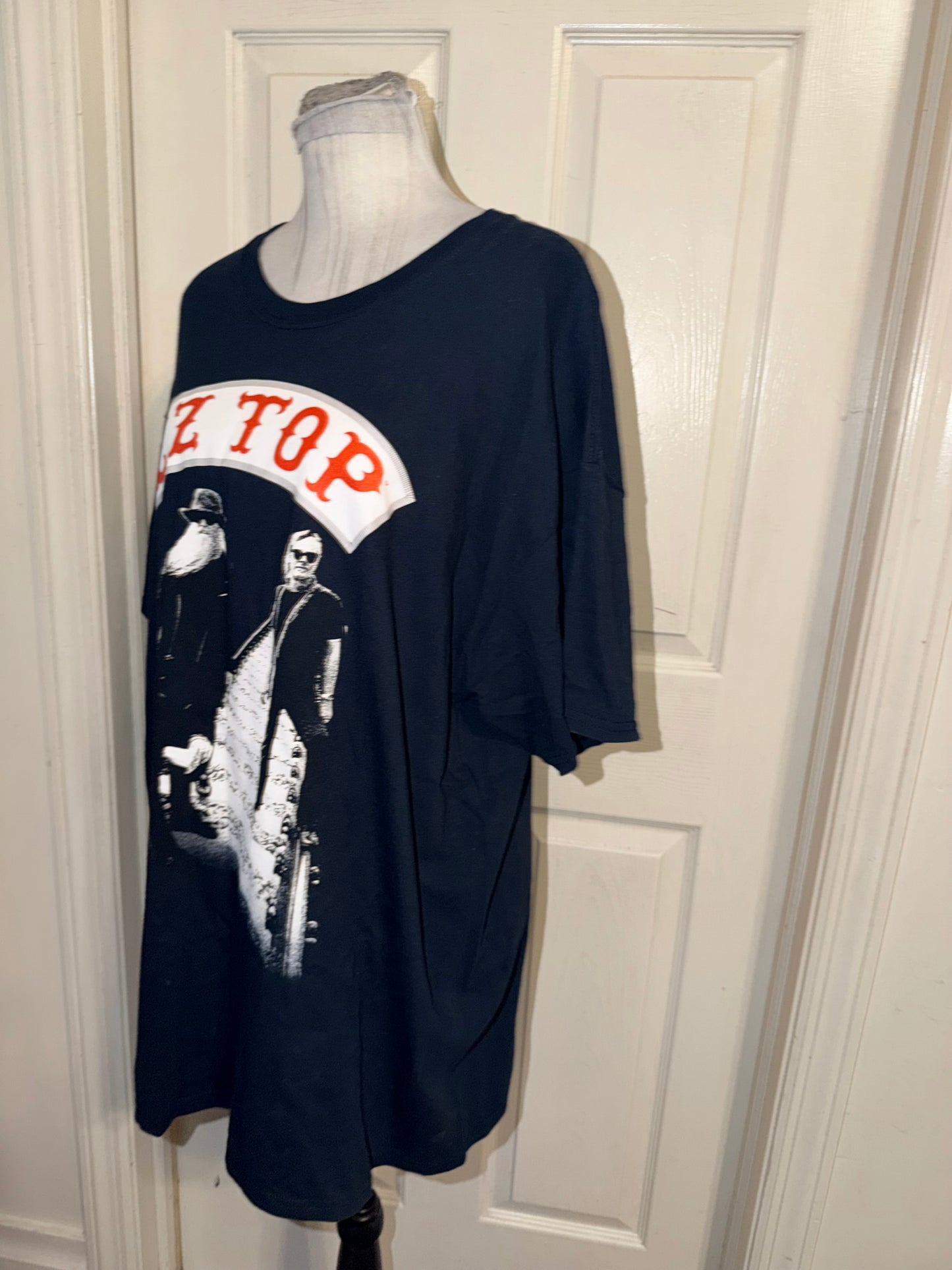 ZZ Top Double Sided Oversized Distressed Tee