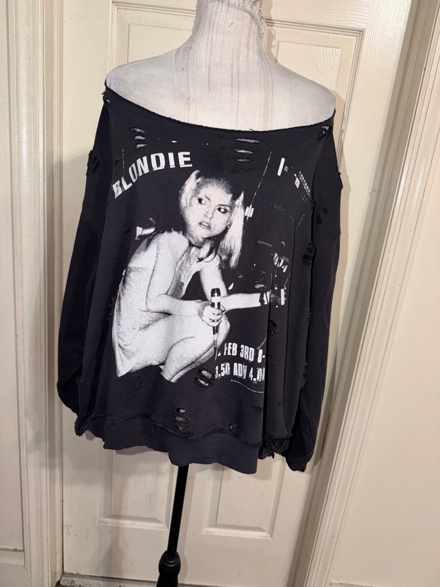 Blondie Oversized Distressed Sweatshirt