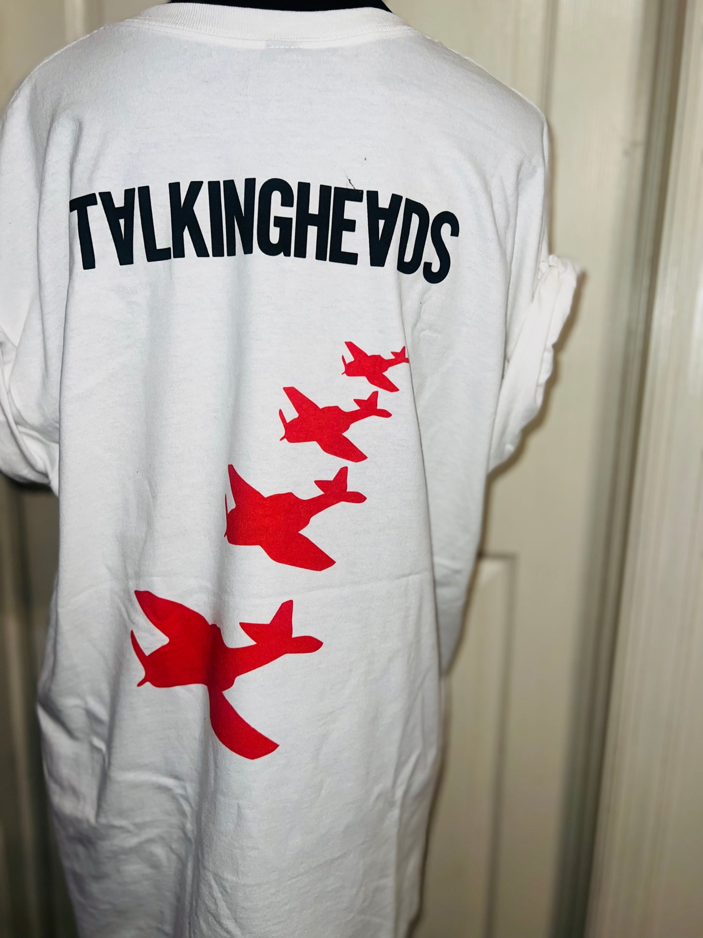 Talking Heads Double Sided Oversized Distressed Tee