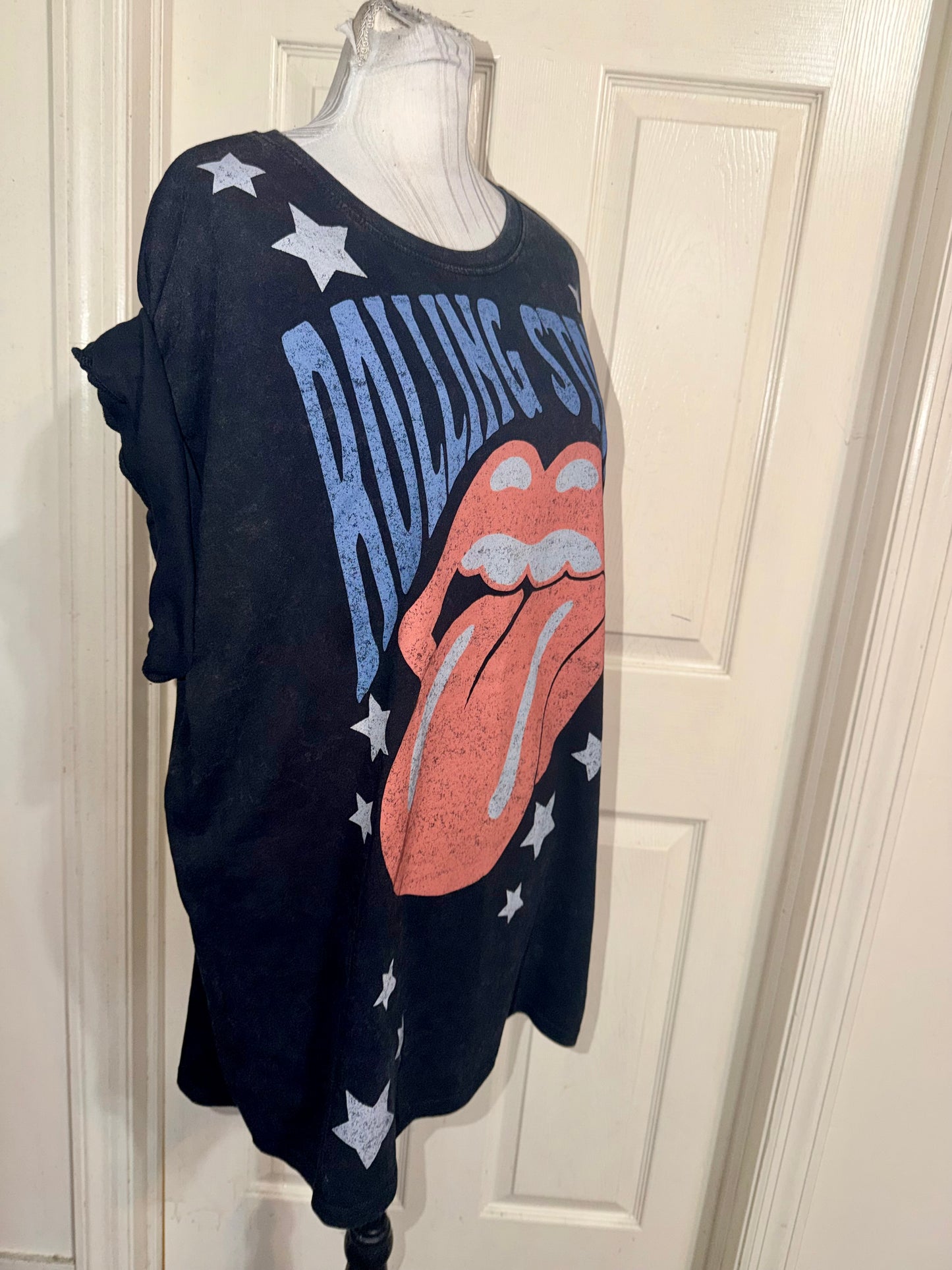 The Rolling Stones Double Sided Oversized Distressed Tee
