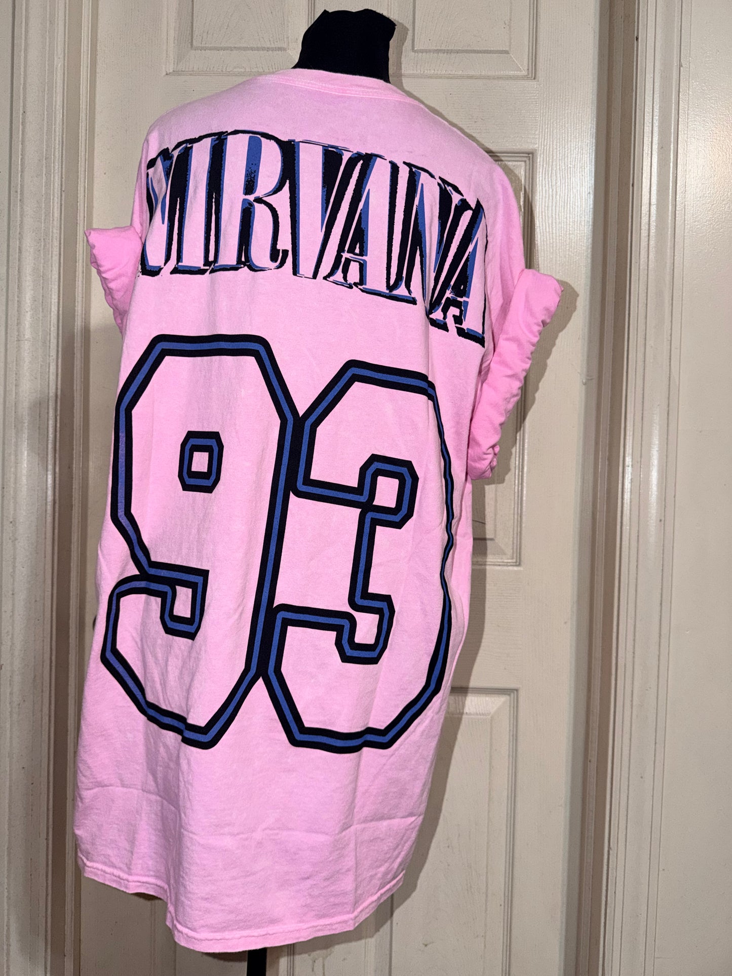 Nirvana Double Sided Oversized Distressed Tee