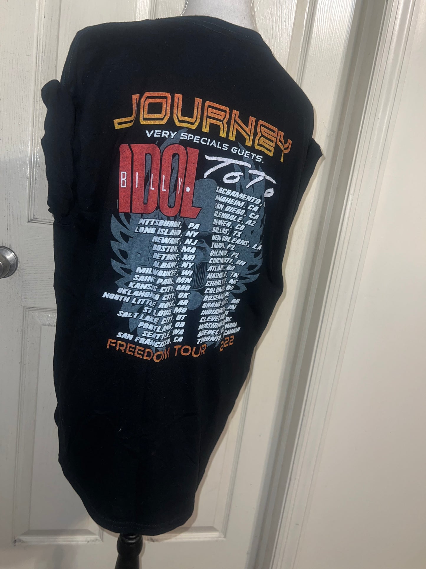 Journey (ft. Toto & Billy Idol) Oversized Distressed Tee