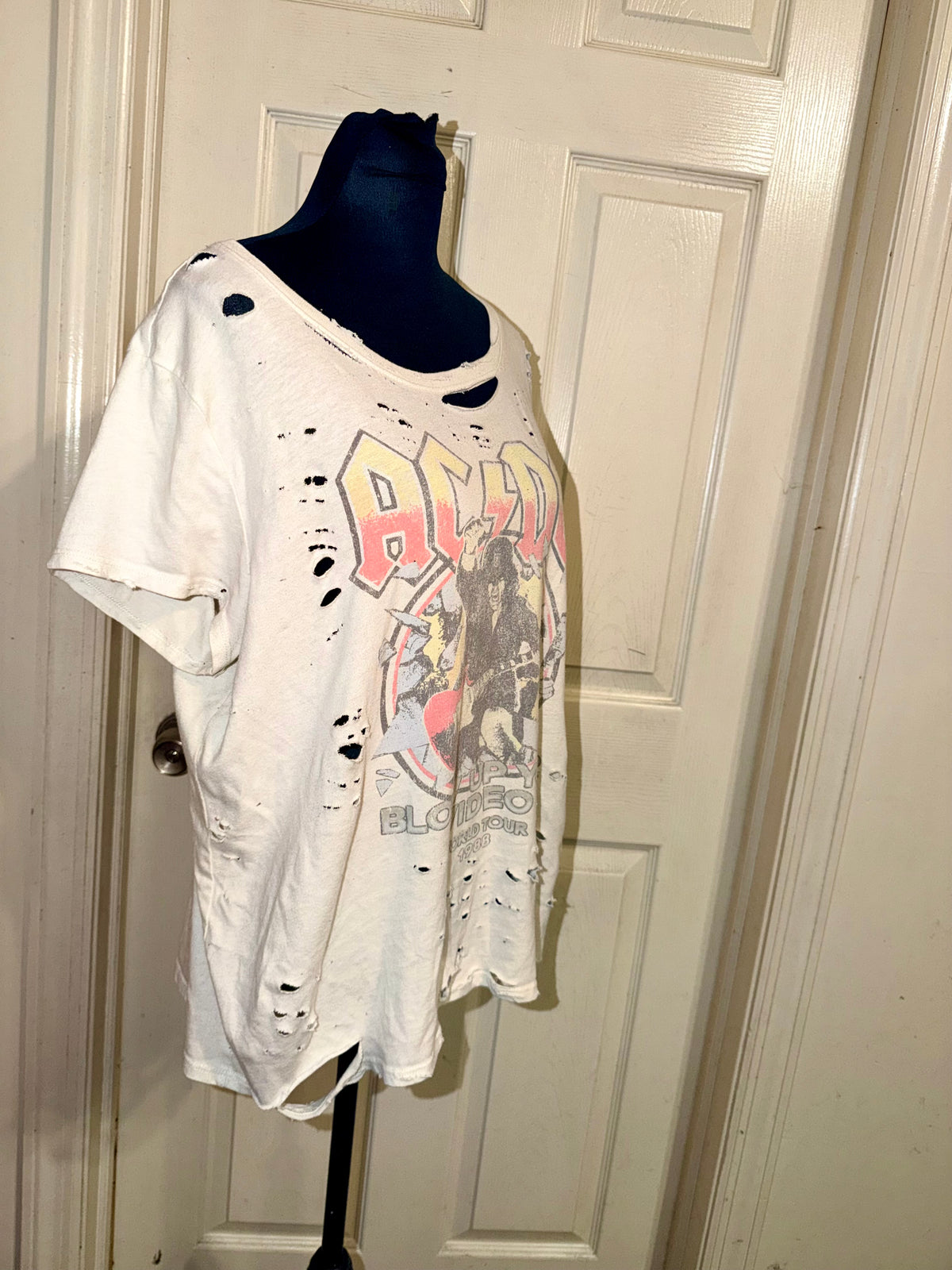 AC/DC Oversized Distressed Tee (as is)