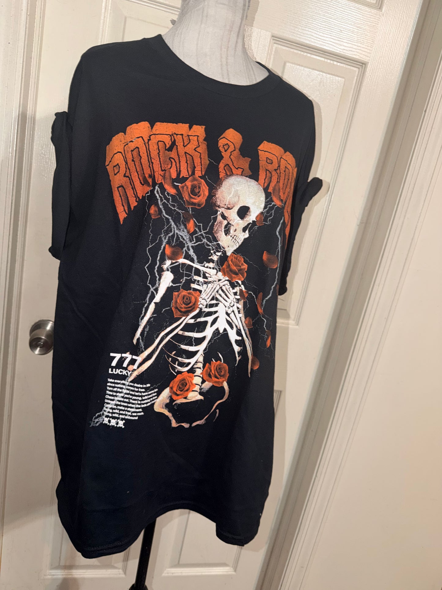 Rock n’ Roll Graphic Oversized Distressed Tee