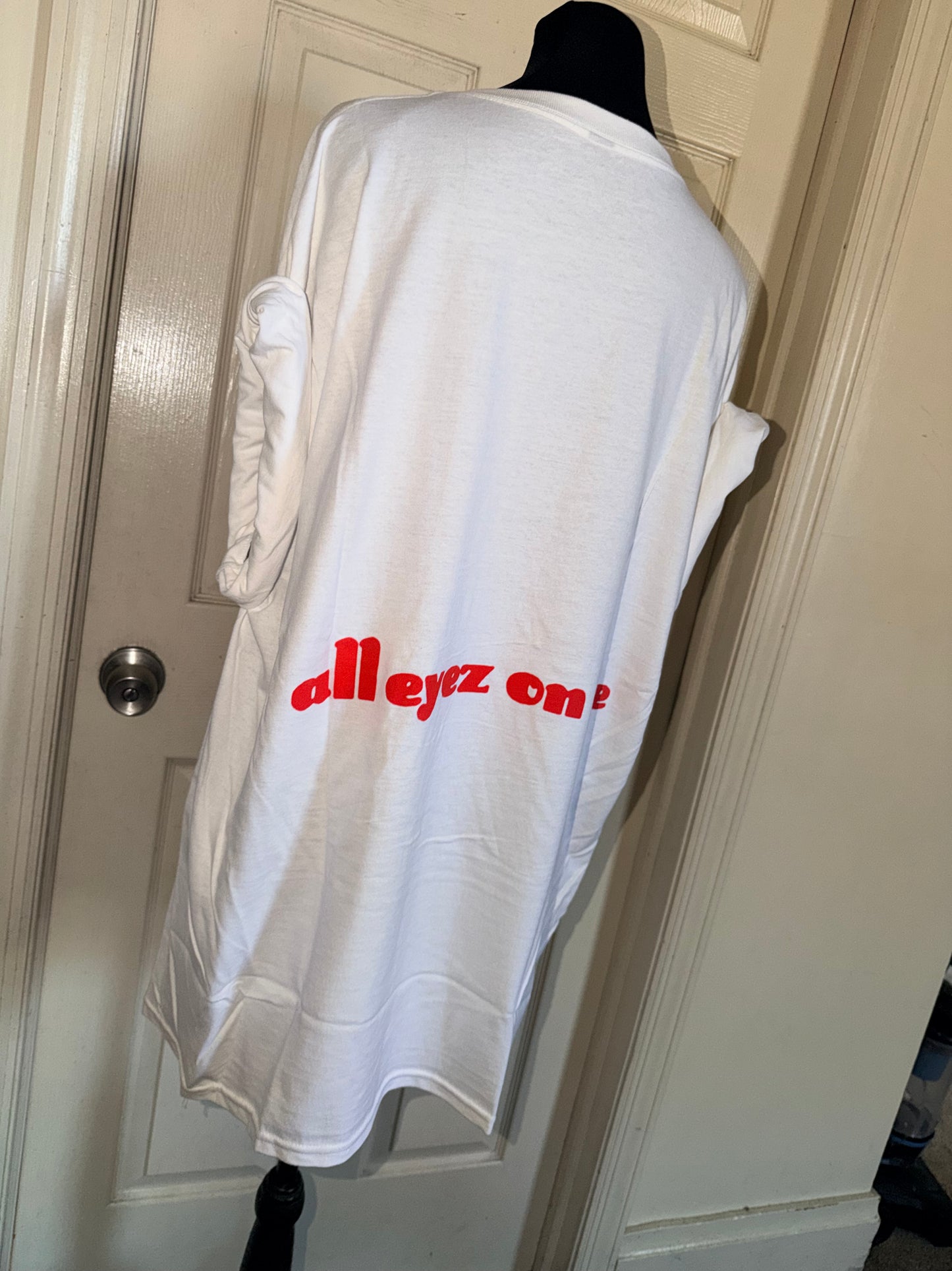 Tupac Double Sided Oversized Distressed Tee