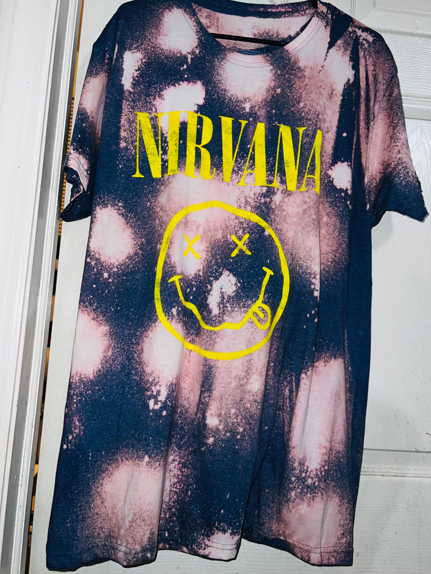 Nirvana Oversized Distressed Bleach Tee