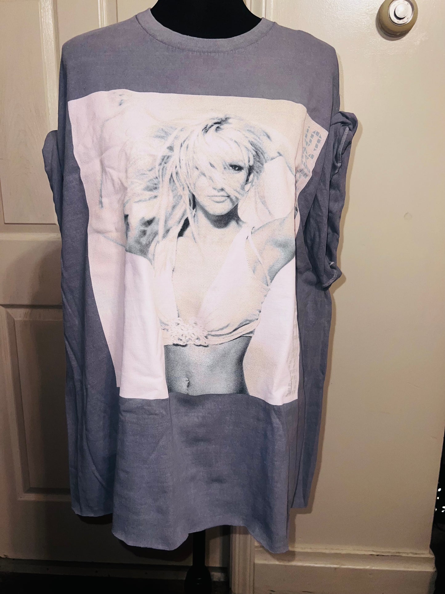 Britney Spears Oversized Distressed Tee